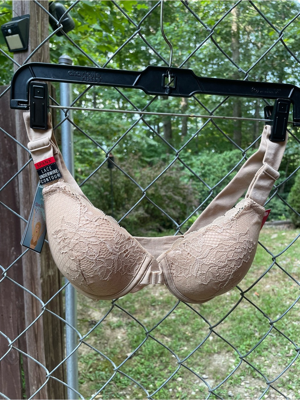 NWT Spanx Lace Underwire Contour Bra 32 B Nude